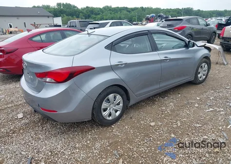 2016 Hyundai Elantra Se from USA, damaged, VIN 5NPDH4AE8GH682280